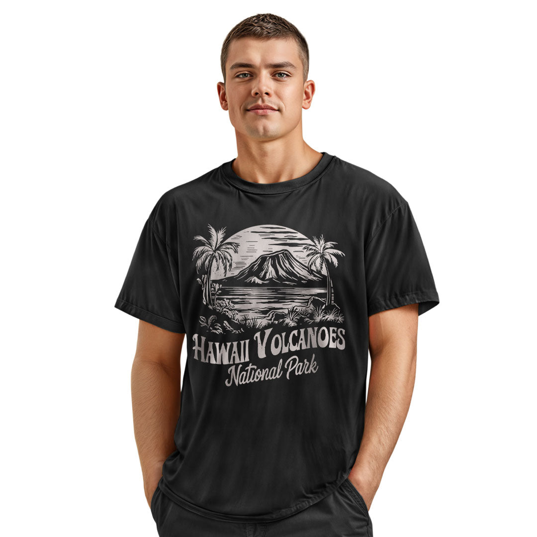 Hawaii Volcanoes National Park Tee - Charcoal view