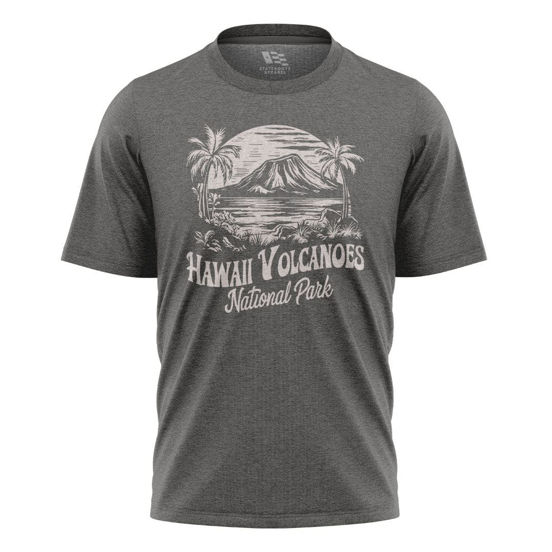 Hawaii Volcanoes National Park Tee - Charcoal flatlay