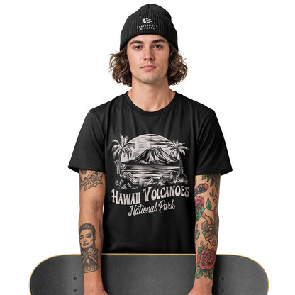 Hawaii Volcanoes National Park Tee - Navy view