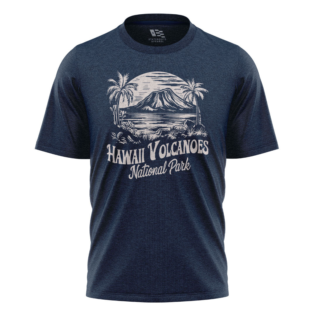 Hawaii Volcanoes National Park Tee - Navy flatlay