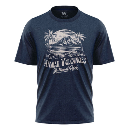 Hawaii Volcanoes National Park Tee - Navy flatlay