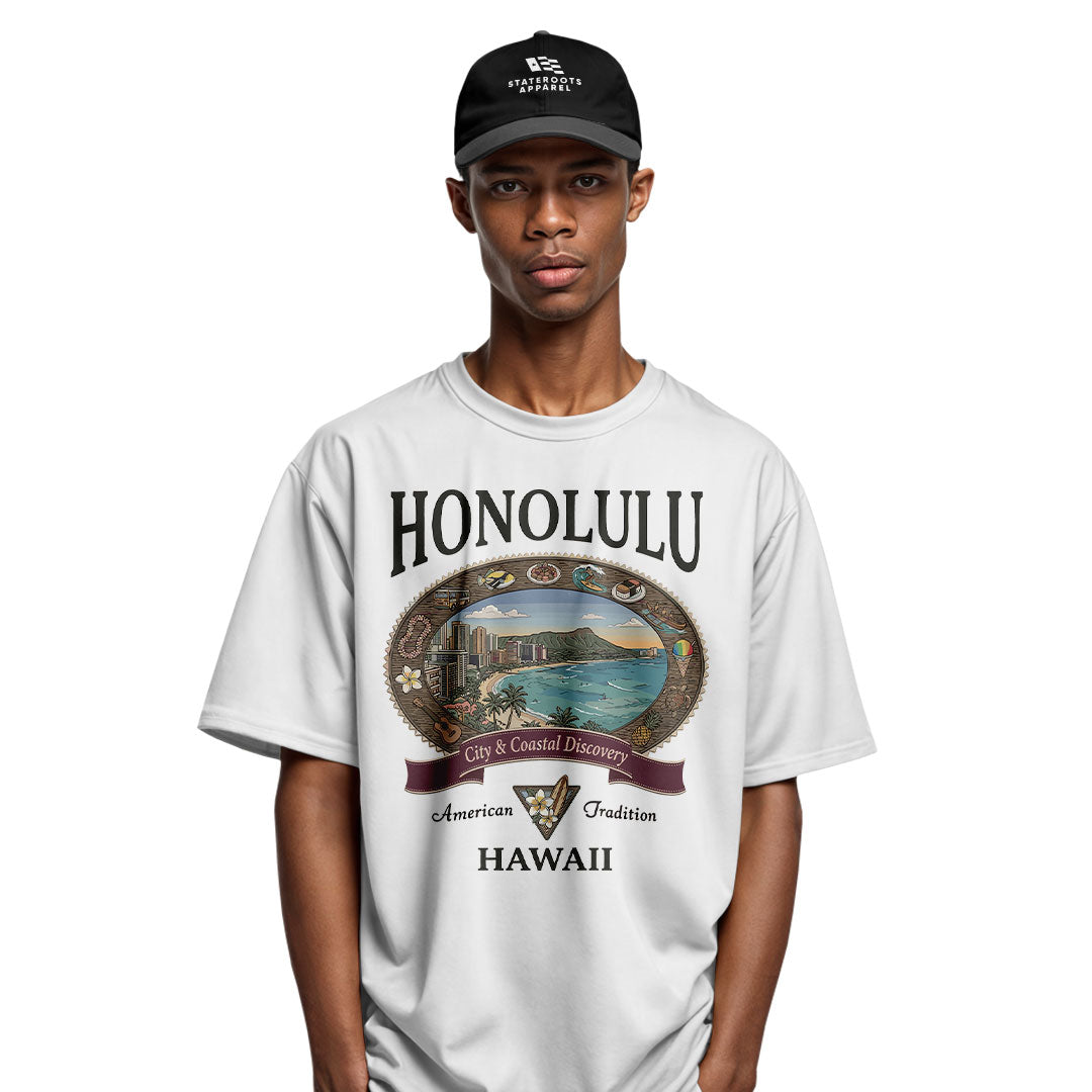 Honolulu City Coastal Discovery Tee - Sport Grey view