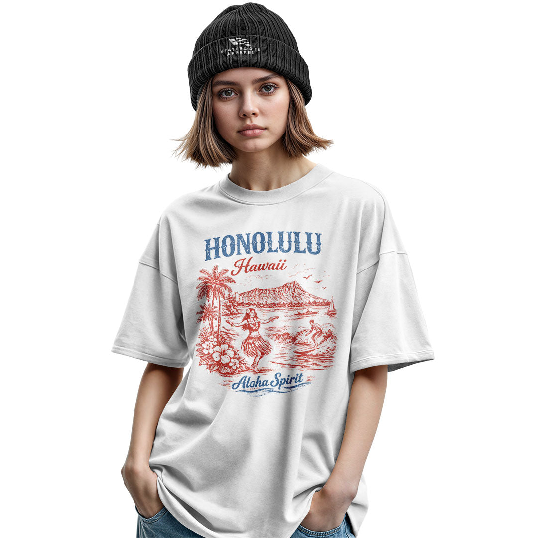 Honolulu Hawaii Aloha Spirit Tee - Military Green view