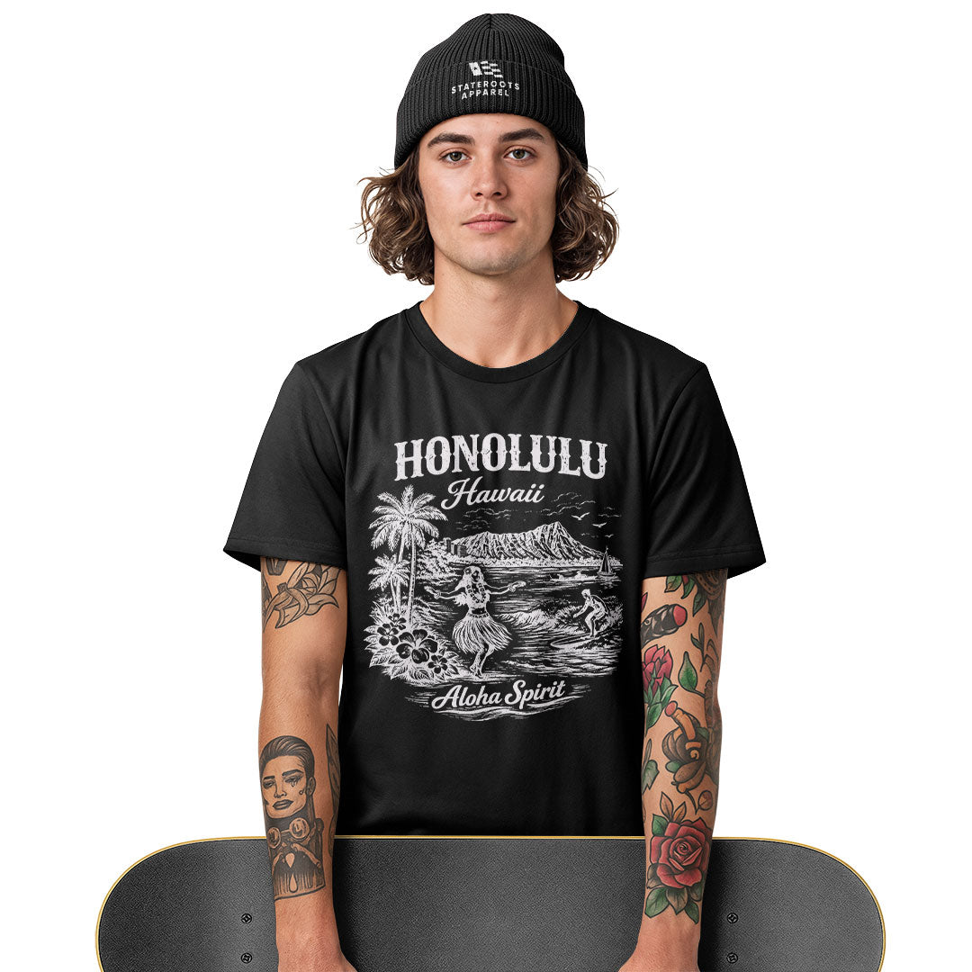 Honolulu Hawaii Aloha Spirit Tee - Navy view