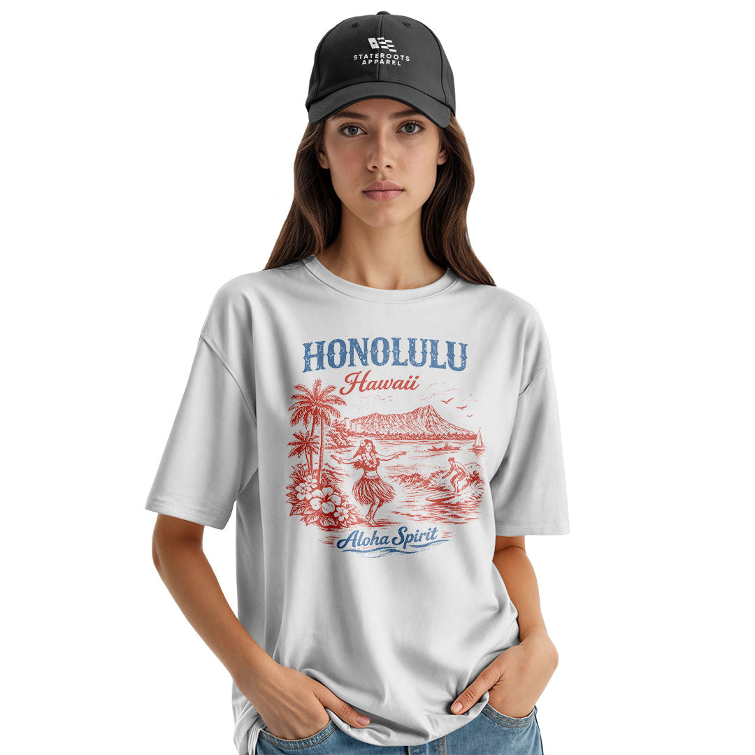 Honolulu Hawaii Aloha Spirit Tee - White view