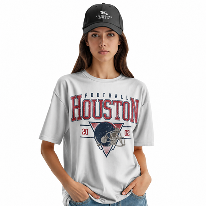 Houston Football T-Shirt | Vintage Texas Helmet Game Day Tee