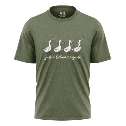 Just A Delaware Goose T-Shirt | Funny Goose Tee - military-green - image 1