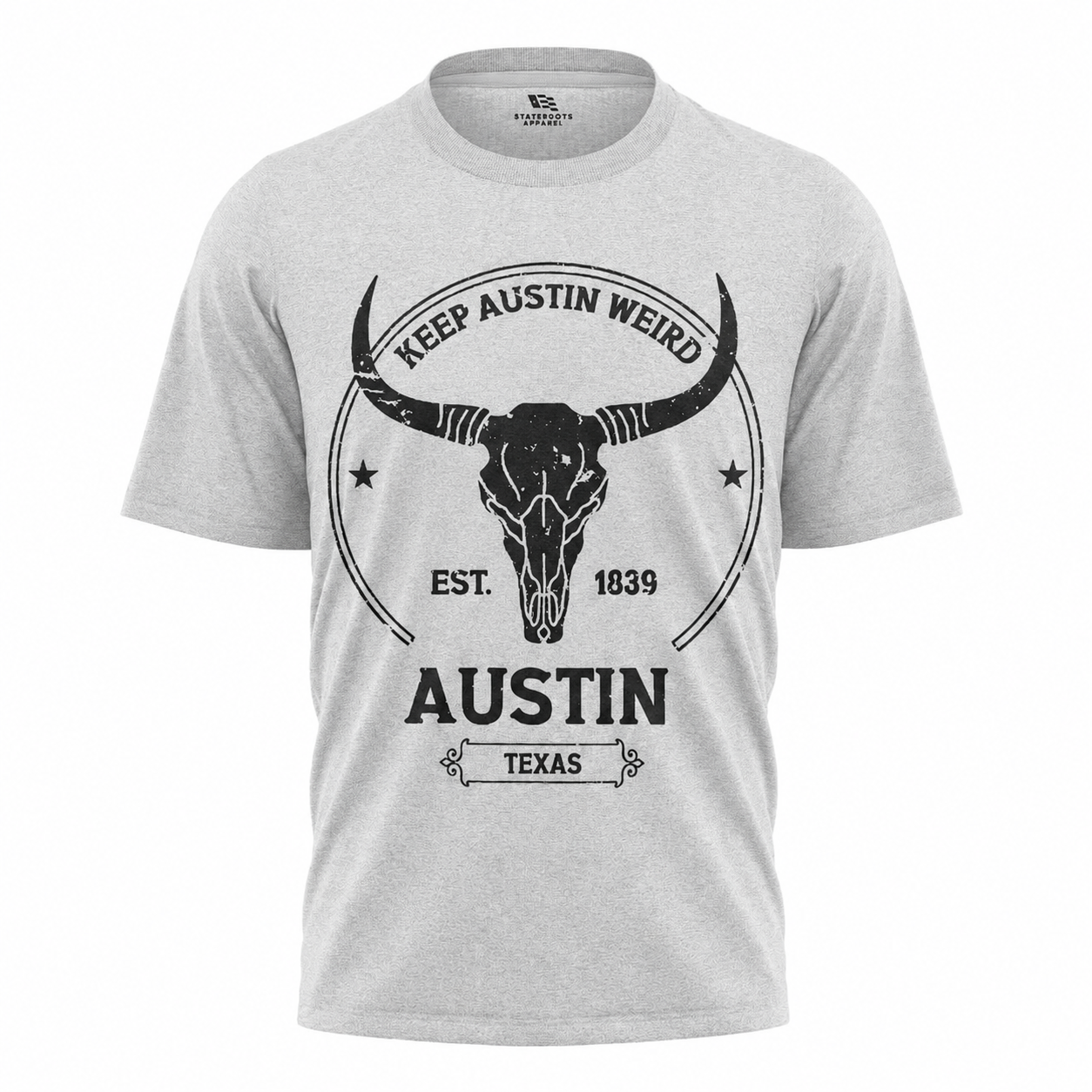 Keep Austin Weird T-Shirt | Vintage Longhorn Skull Austin Texas Souvenir Tee