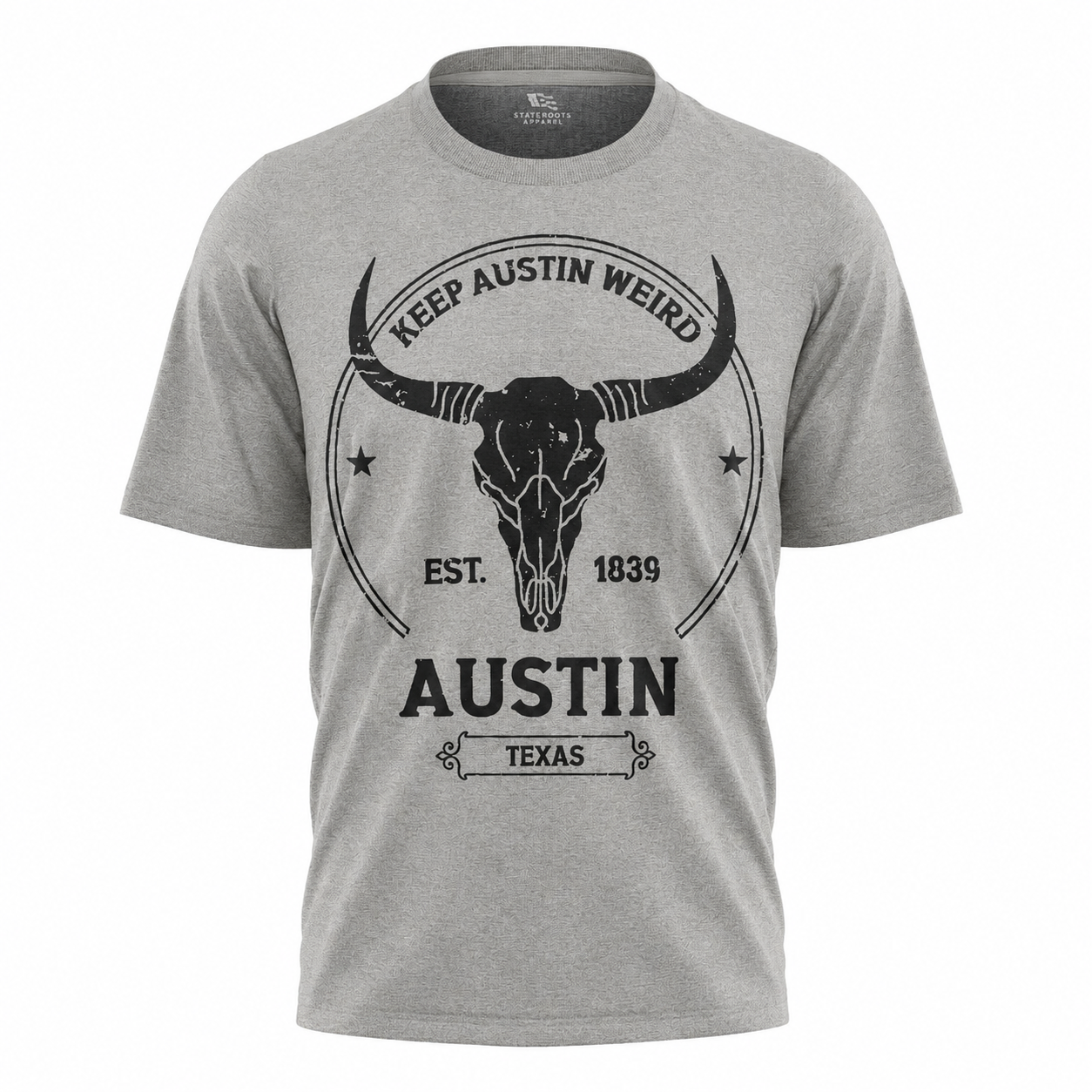Keep Austin Weird T-Shirt | Vintage Longhorn Skull Austin Texas Souvenir Tee