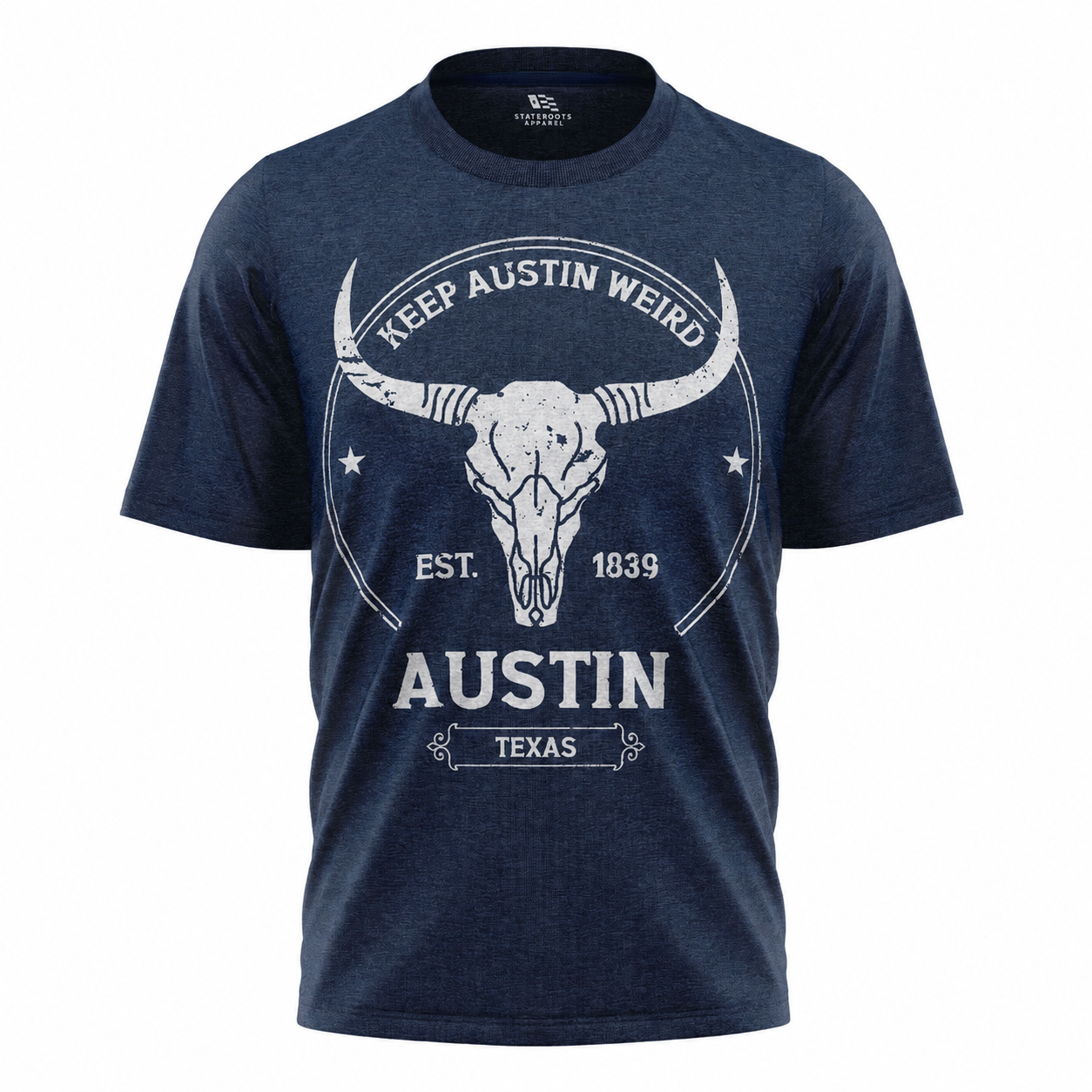 Keep Austin Weird T-Shirt | Vintage Longhorn Skull Austin Texas Souvenir Tee