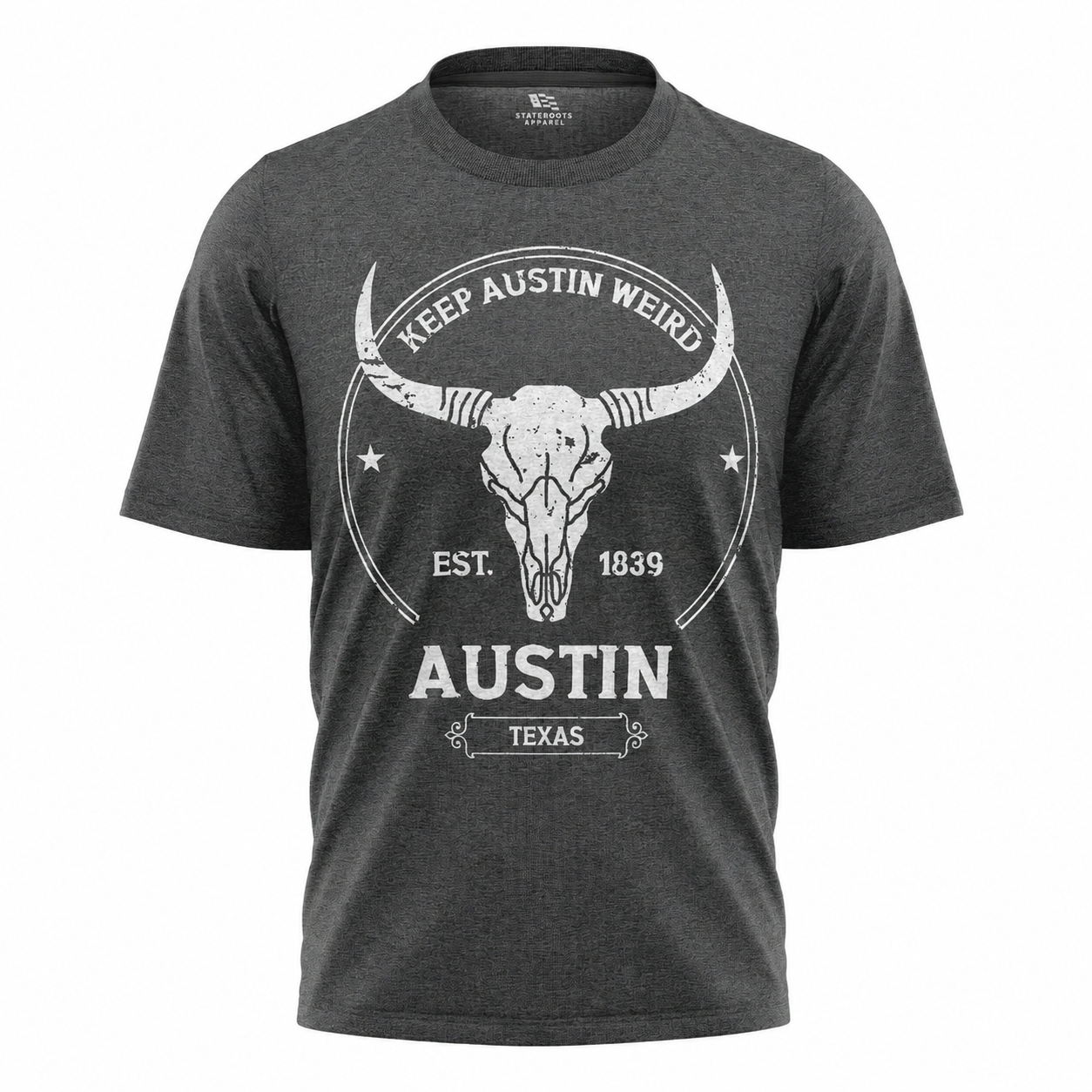 Keep Austin Weird T-Shirt | Vintage Longhorn Skull Austin Texas Souvenir Tee