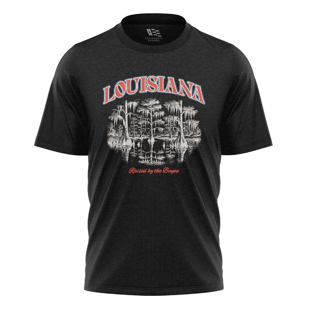 Louisiana Cypress Swamp T-Shirt | Reflection Bayou Tee - Black #1