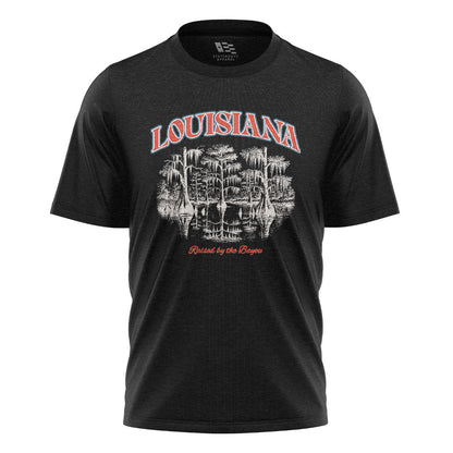 Louisiana Cypress Swamp T-Shirt | Reflection Bayou Tee - Black #1