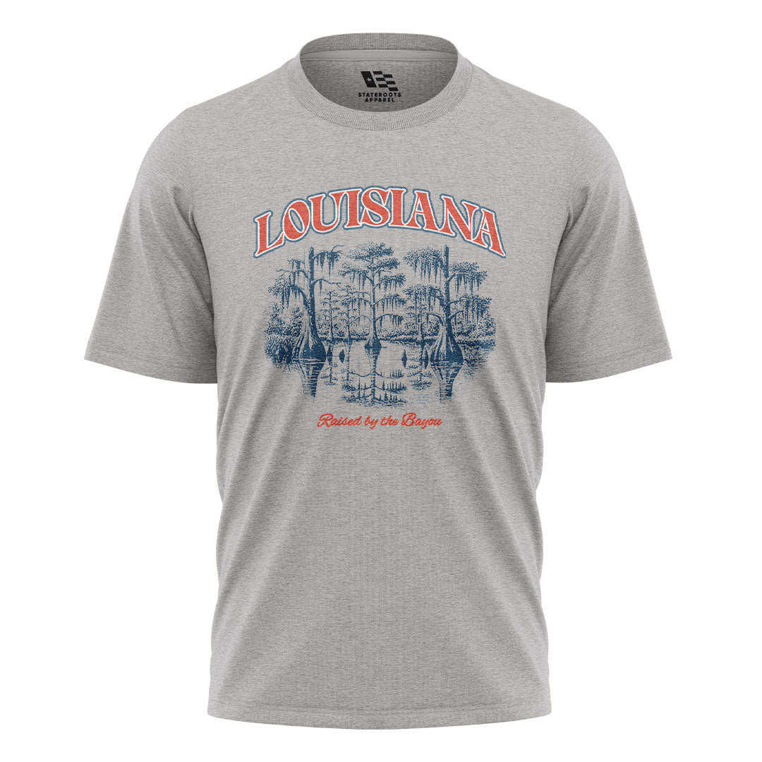Louisiana Cypress Swamp T-Shirt | Reflection Bayou Tee - Sport Grey #1