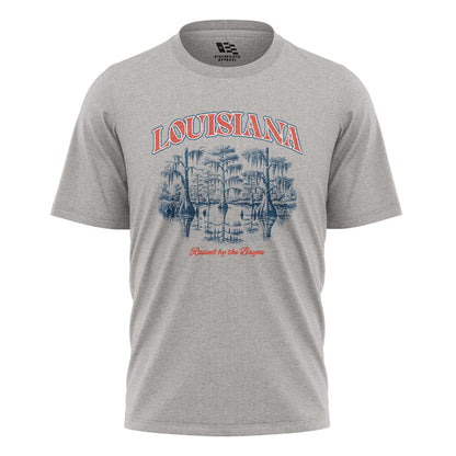 Louisiana Cypress Swamp T-Shirt | Reflection Bayou Tee - Sport Grey #1