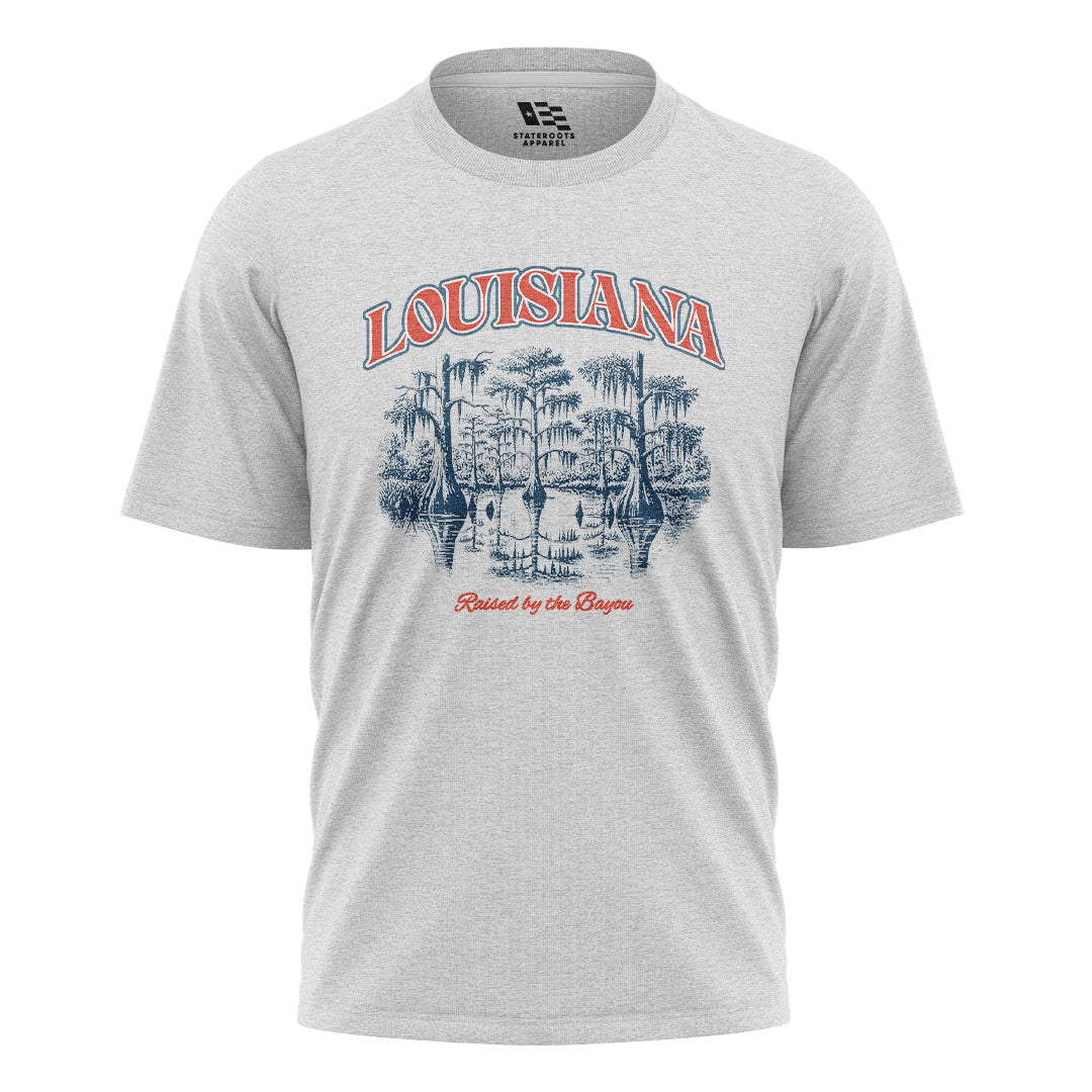 Louisiana Cypress Swamp T-Shirt | Reflection Bayou Tee - White #1