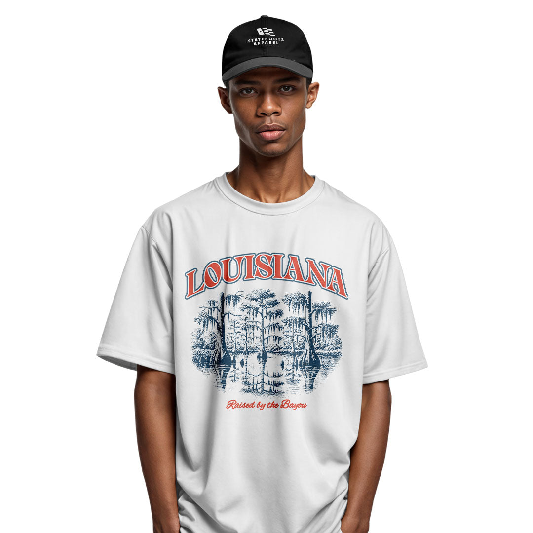 Louisiana Cypress Swamp T-Shirt | Reflection Bayou Tee - White #4