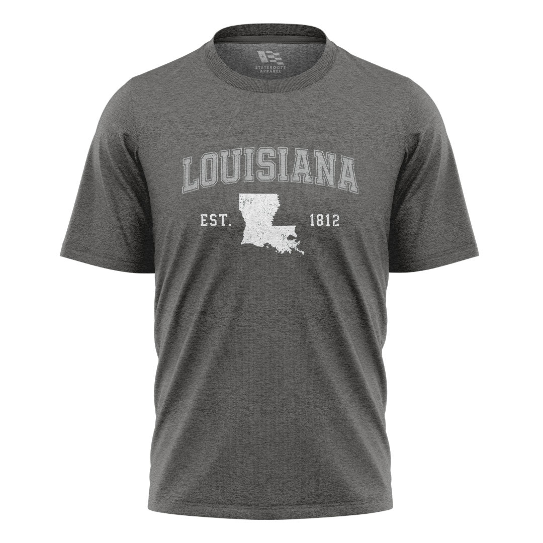 Louisiana Est 1812 Collegiate T-Shirt | Varsity Tee - Charcoal #1