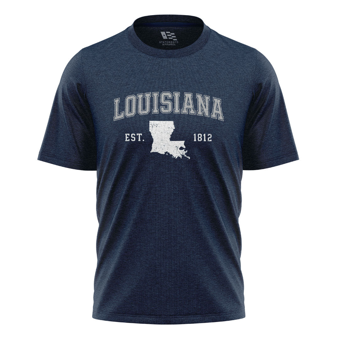 Louisiana Est 1812 Collegiate T-Shirt | Varsity Tee - Navy #1