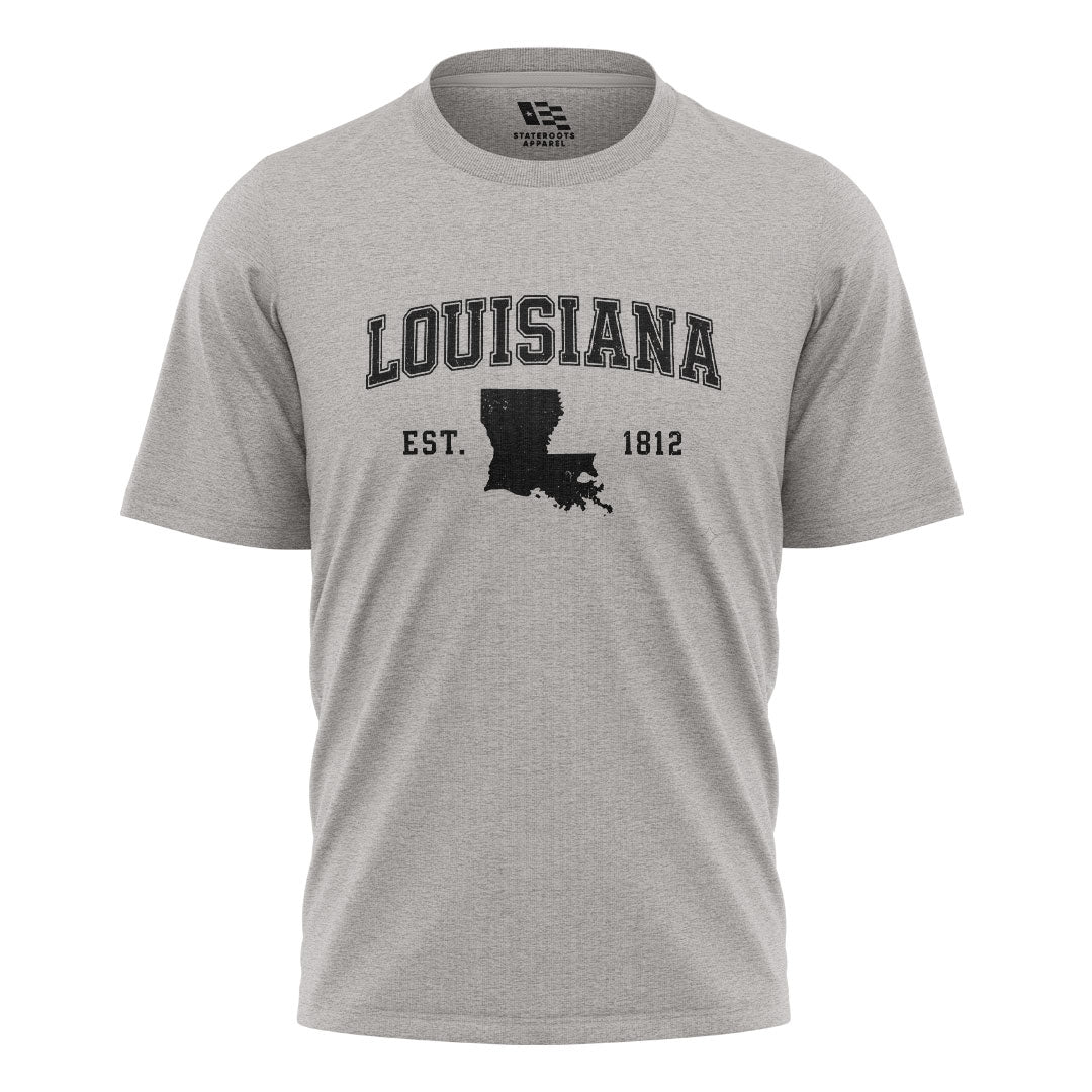 Louisiana Est 1812 Collegiate T-Shirt | Varsity Tee - Sport Grey #1