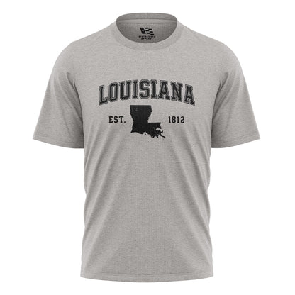 Louisiana Est 1812 Collegiate T-Shirt | Varsity Tee - Sport Grey #1