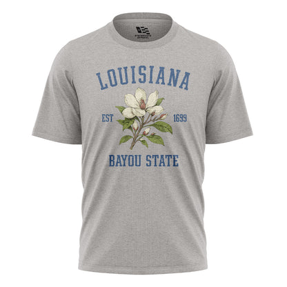 Louisiana Magnolia Bayou State 1699 T-Shirt | Tee - Sport Grey #1