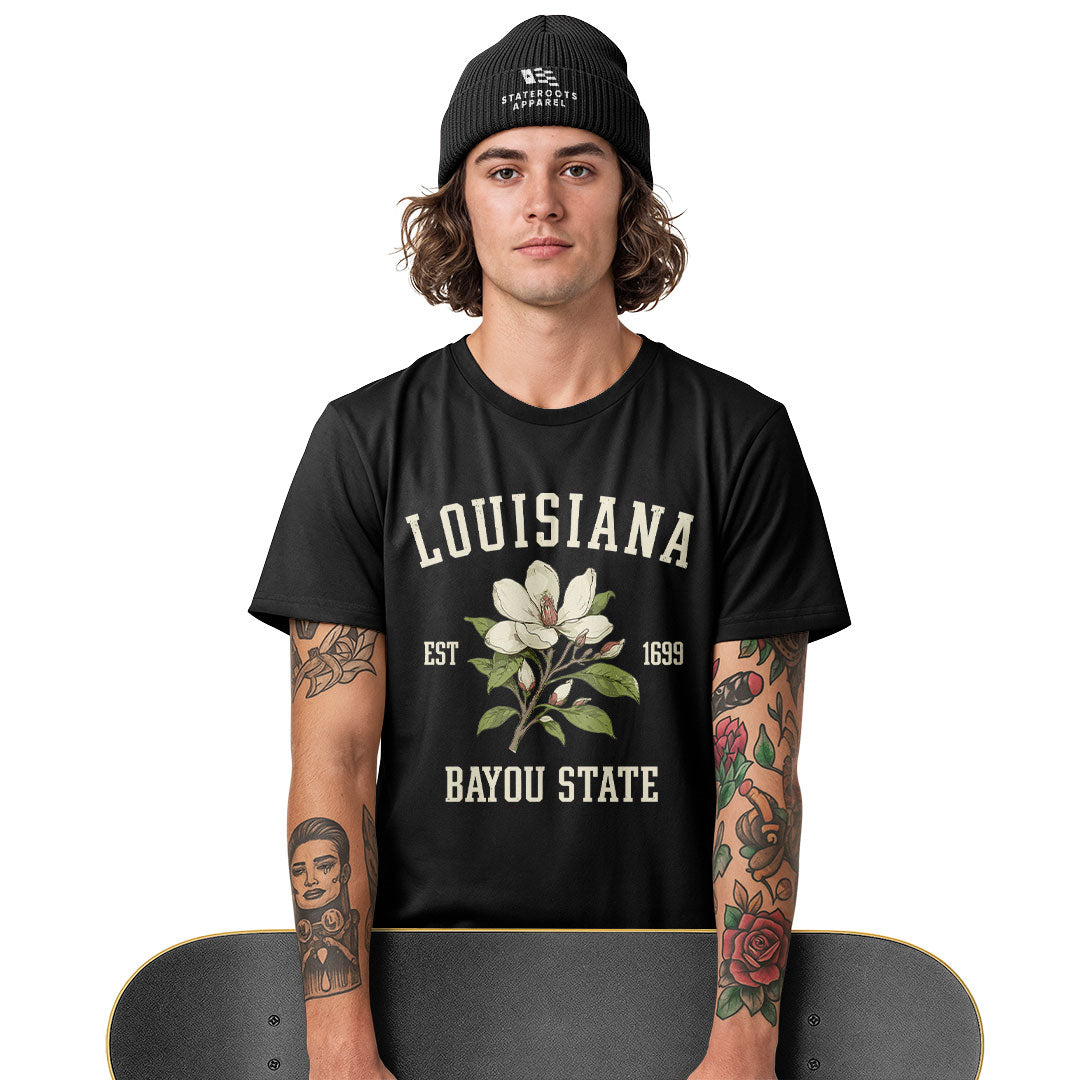 Louisiana Magnolia Bayou State 1699 T-Shirt | Tee - White #3