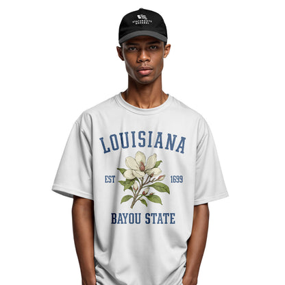 Louisiana Magnolia Bayou State 1699 T-Shirt | Tee - White #4