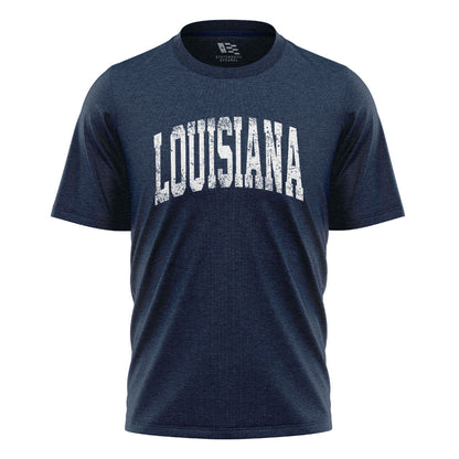 Louisiana Varsity Arch Collegiate T-Shirt | Vintage Tee - Navy #1