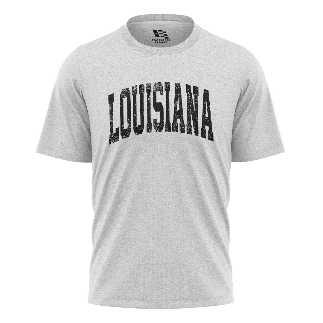 Louisiana Varsity Arch Collegiate T-Shirt | Vintage Tee - White #1