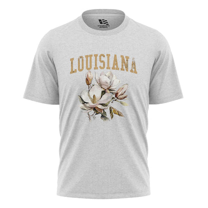 Louisiana Watercolor Magnolia Bouquet T-Shirt | Tee - White #1