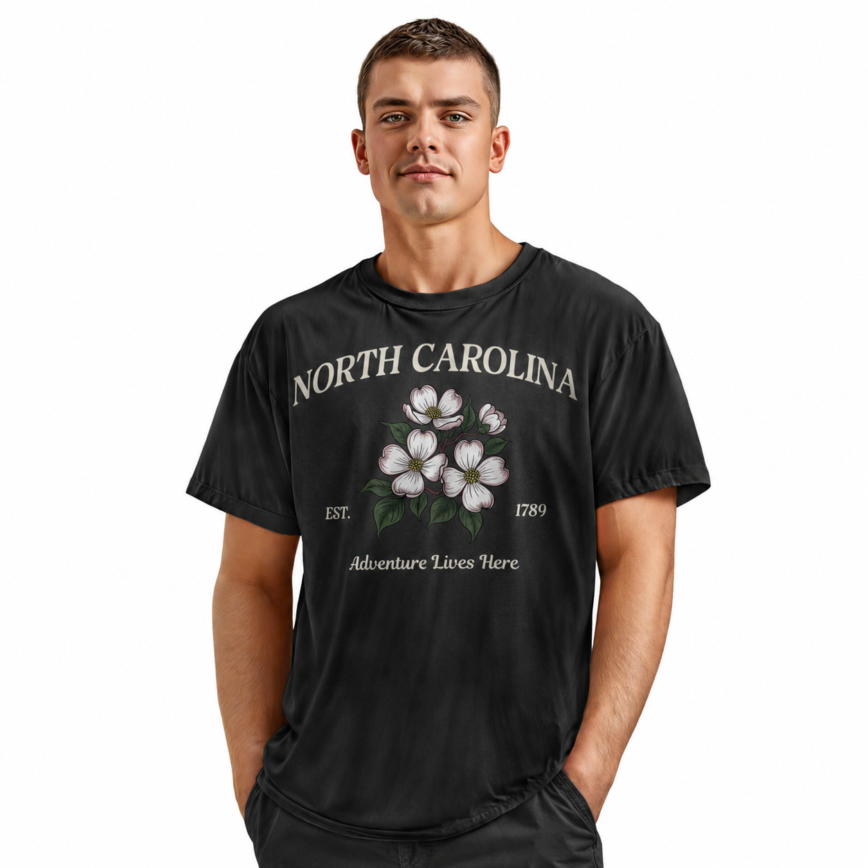 North Carolina Dogwood T-Shirt | NC State Flower Souvenir Tee