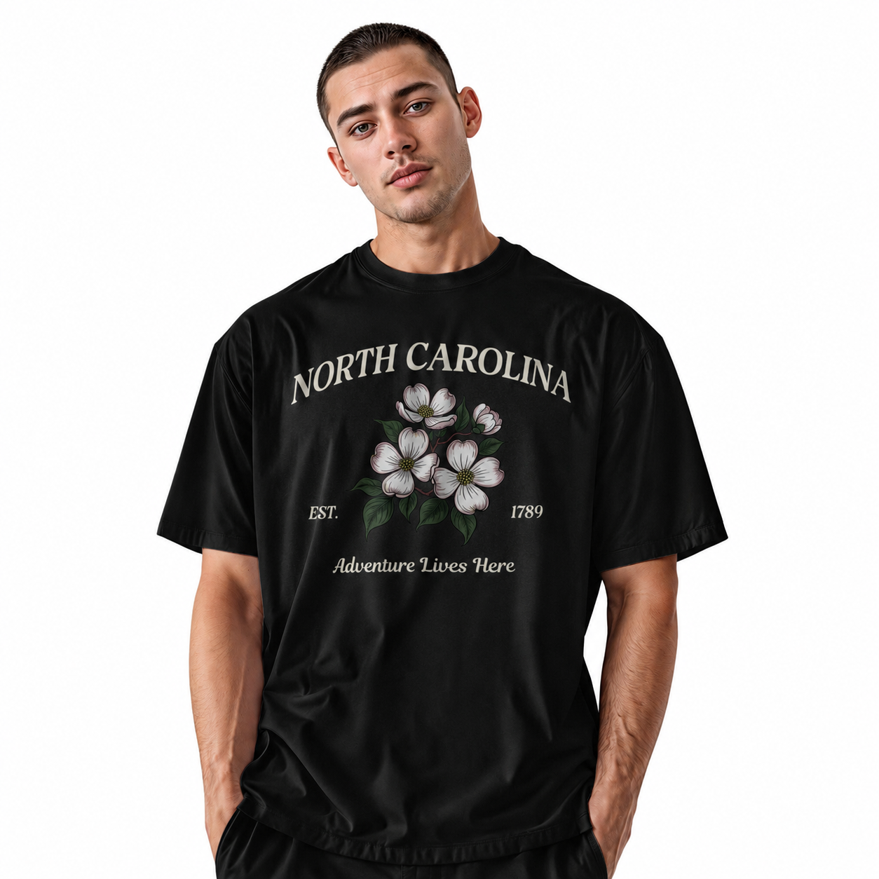 North Carolina Dogwood T-Shirt | NC State Flower Souvenir Tee