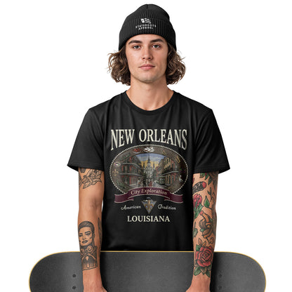 New Orleans French Quarter T-Shirt | City Explore Tee - White #3