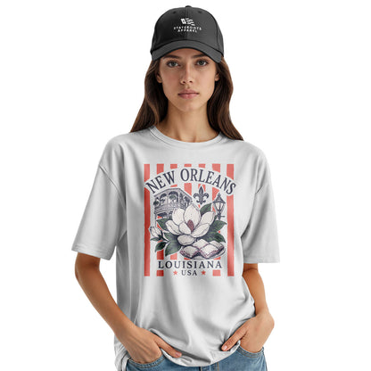 New Orleans Magnolia Beignets T-Shirt | NOLA Tee - White #2