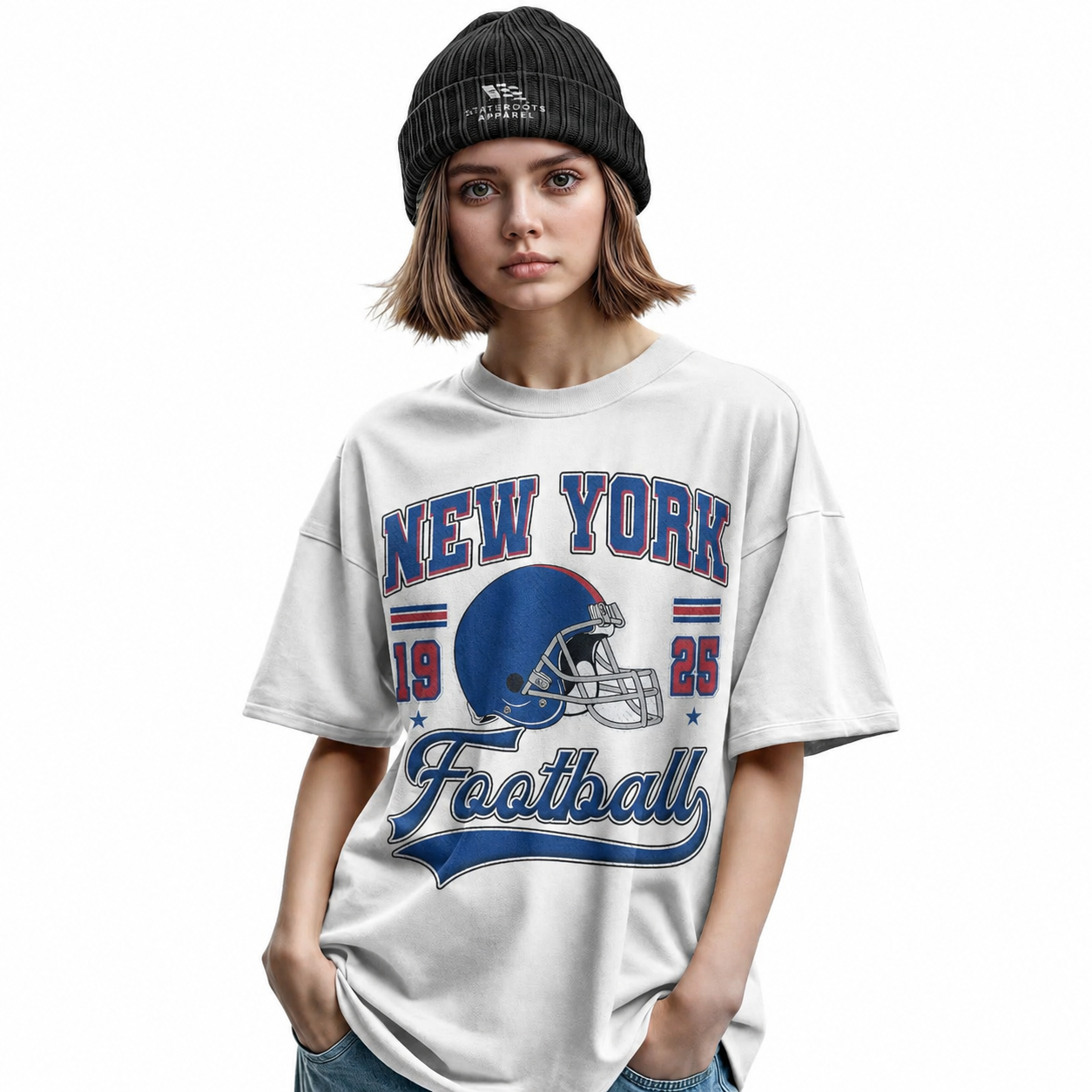New York Football Retro T-Shirt | Vintage NY Sports Unisex Tee