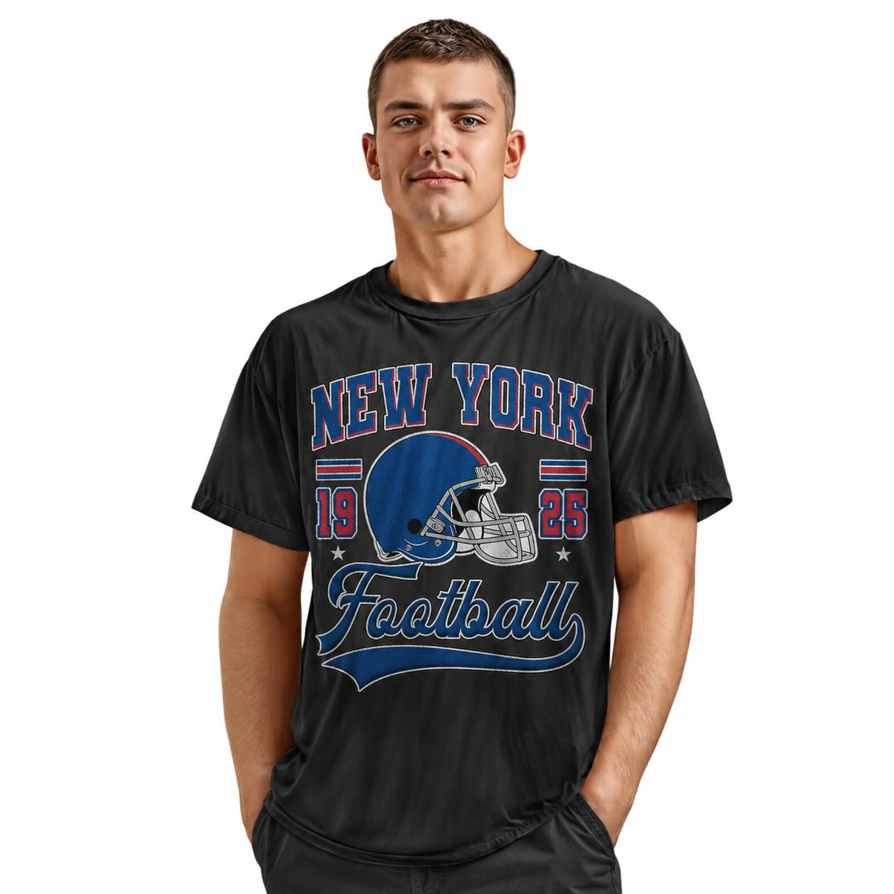 New York Football Retro T-Shirt | Vintage NY Sports Unisex Tee