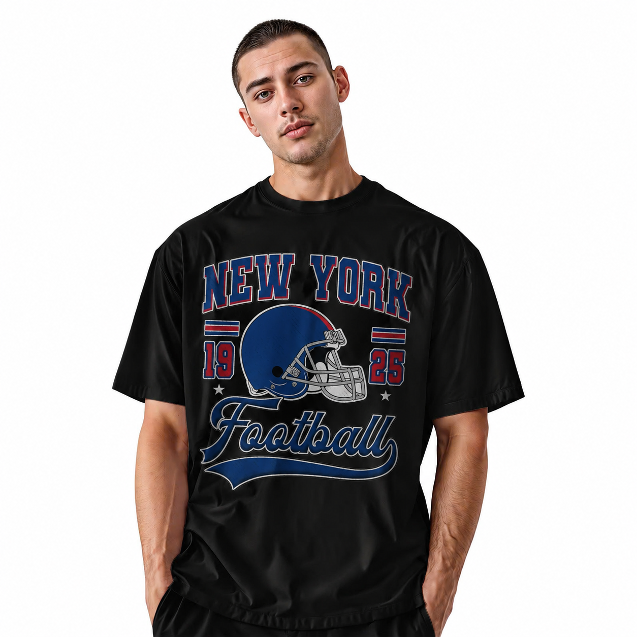 New York Football Retro T-Shirt | Vintage NY Sports Unisex Tee