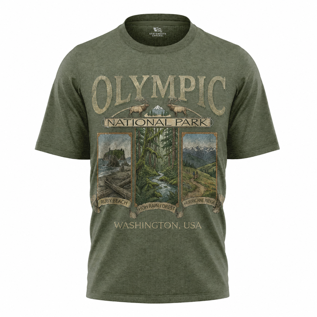 Olympic National Park Washington T-Shirt | Vintage Pacific Northwest Souvenir Tee