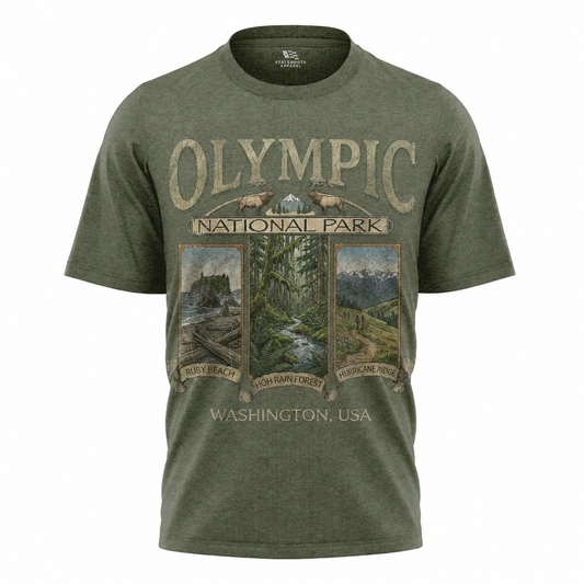 Olympic National Park Washington T-Shirt | Vintage Pacific Northwest Souvenir Tee