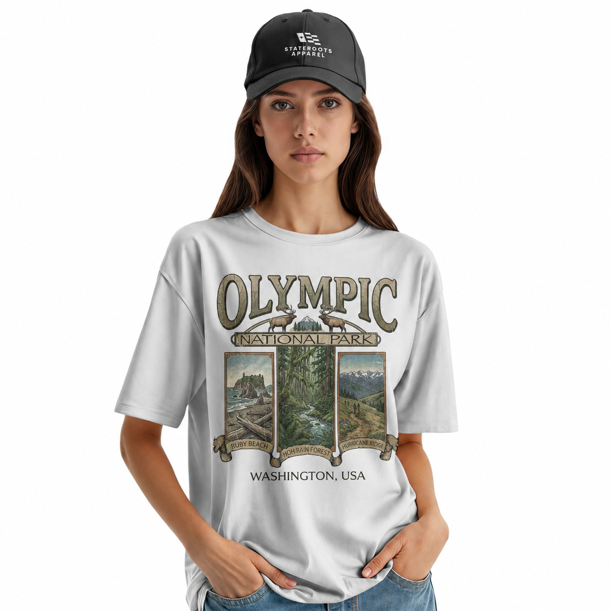 Olympic National Park Washington T-Shirt | Vintage Pacific Northwest Souvenir Tee