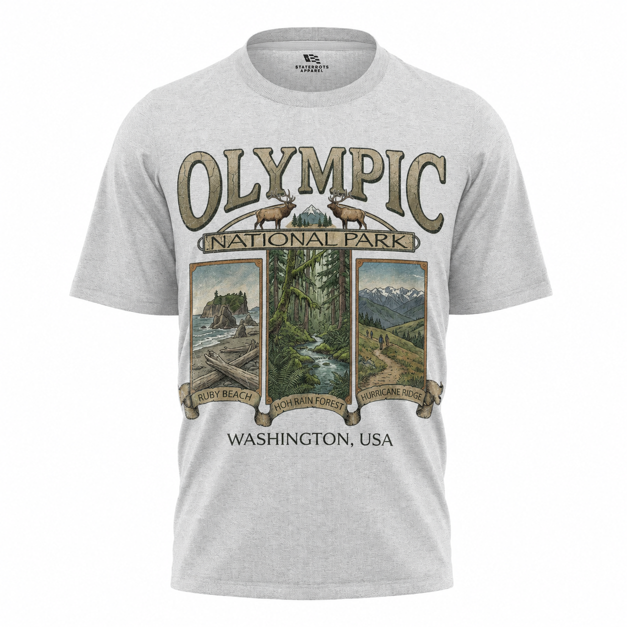 Olympic National Park Washington T-Shirt | Vintage Pacific Northwest Souvenir Tee