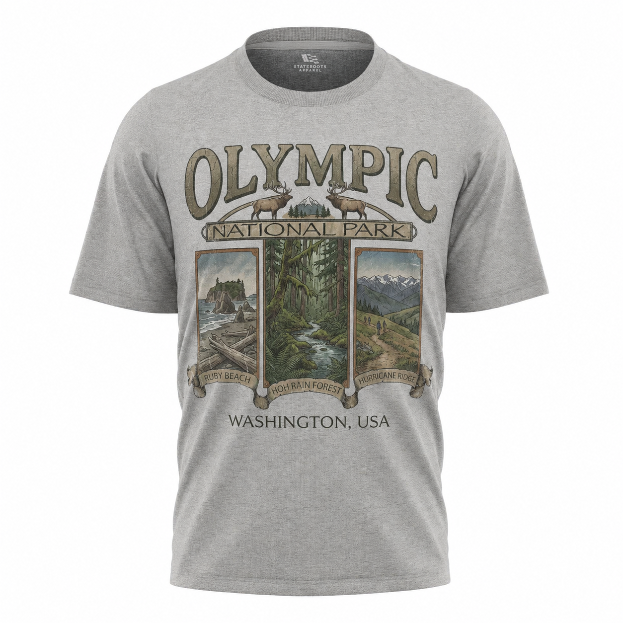 Olympic National Park Washington T-Shirt | Vintage Pacific Northwest Souvenir Tee