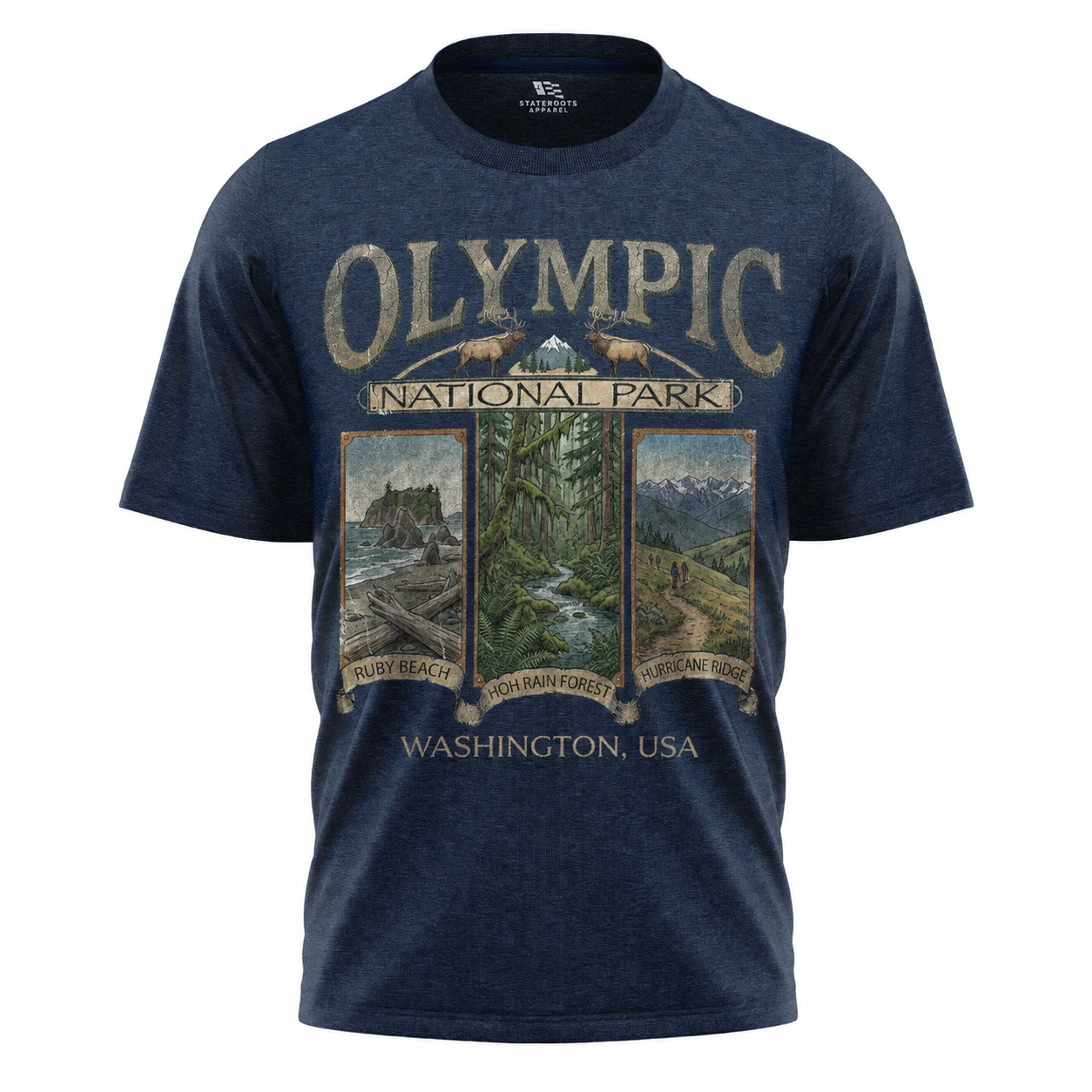 Olympic National Park Washington T-Shirt | Vintage Pacific Northwest Souvenir Tee