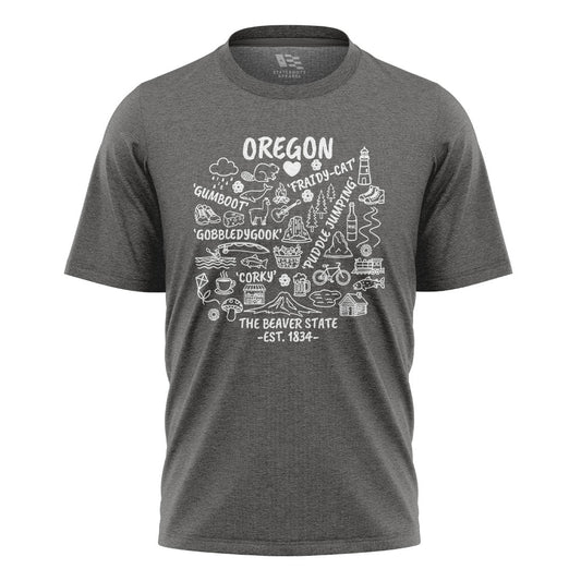 oregon-beaver-state-icons-collage-tee charcoal