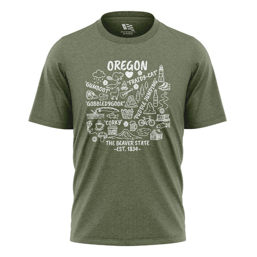 Oregon Beaver State Icons Tee | Collage Tee