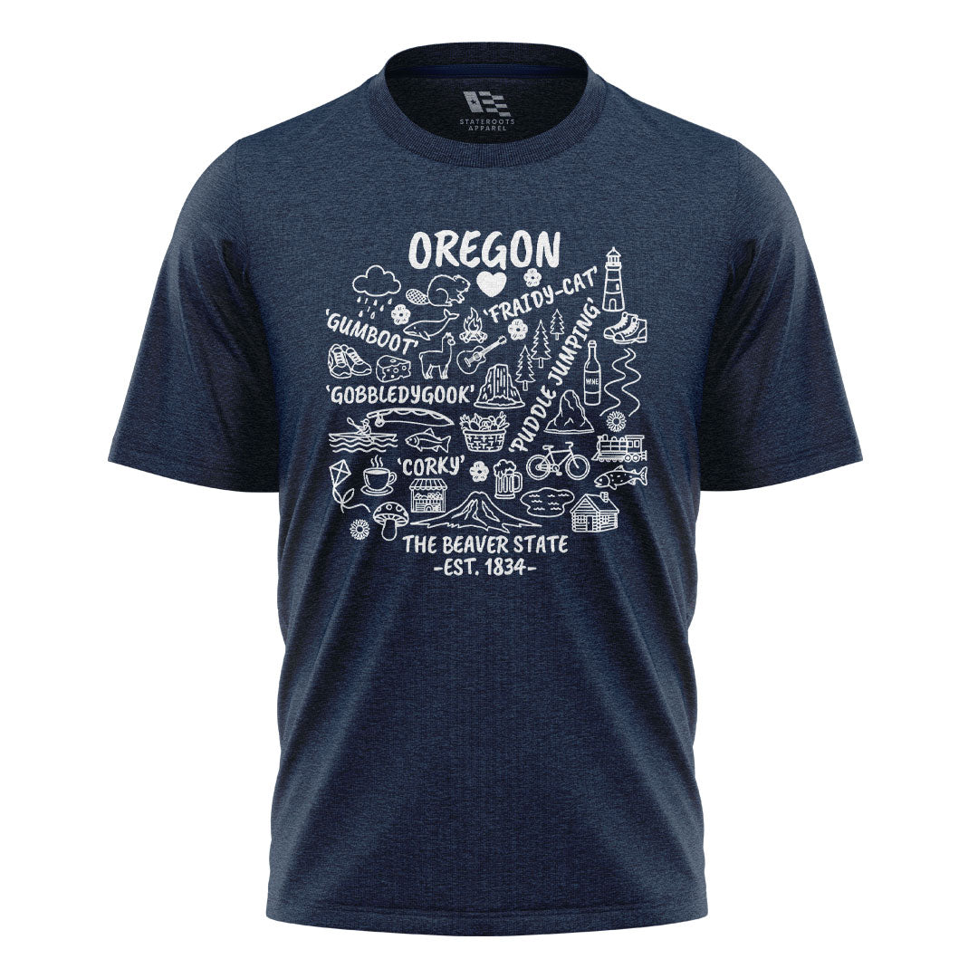 oregon-beaver-state-icons-collage-tee navy