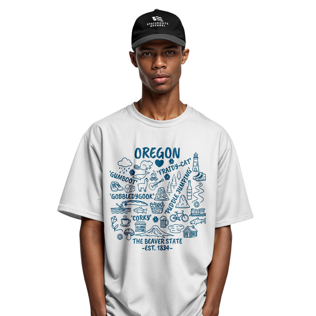 oregon-beaver-state-icons-collage-tee white