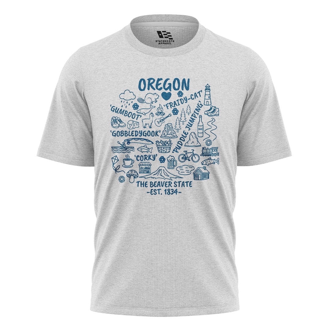 oregon-beaver-state-icons-collage-tee white