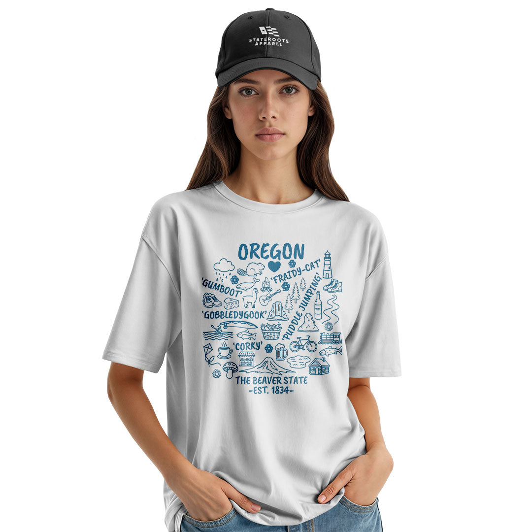 oregon-beaver-state-icons-collage-tee white